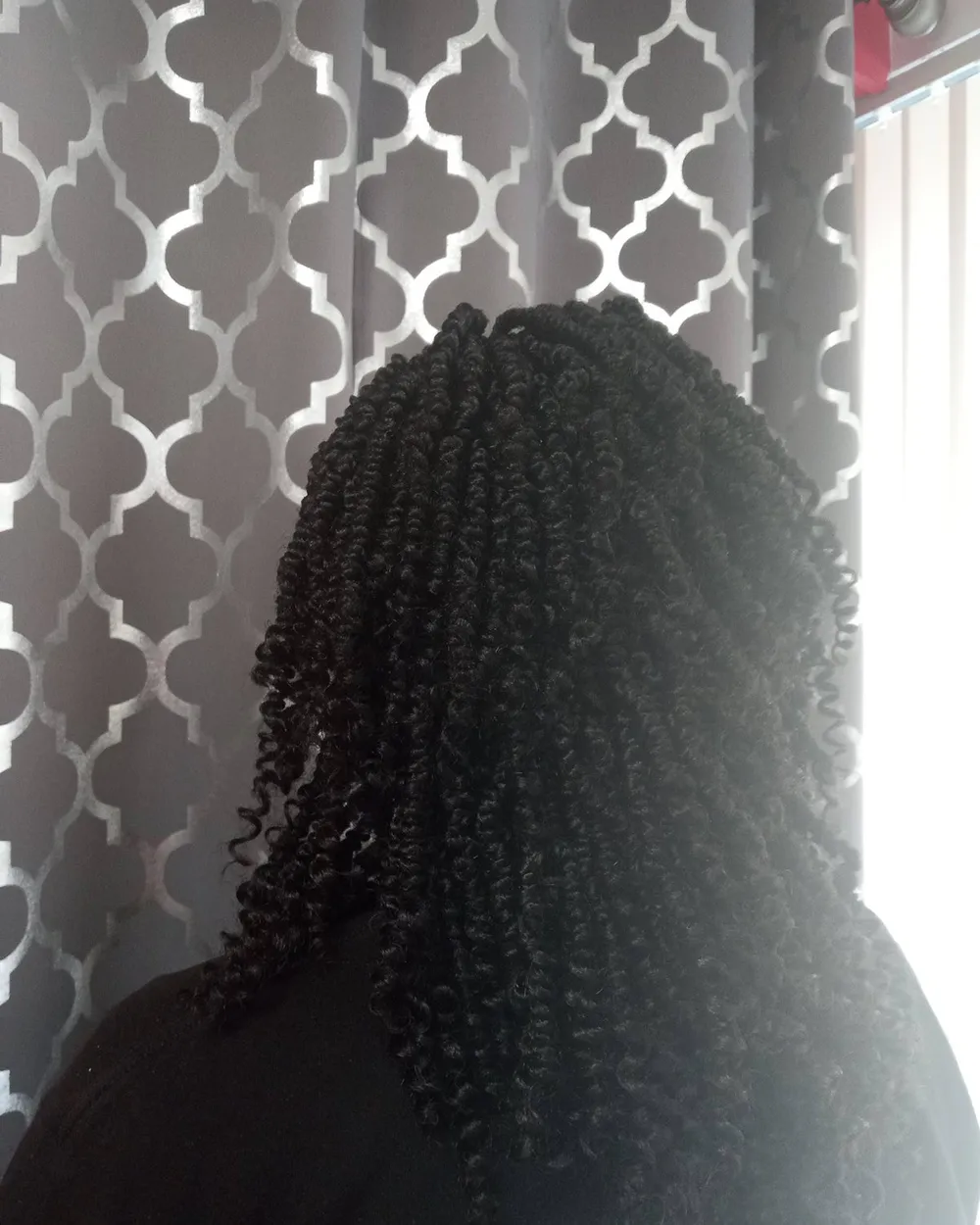 Crochet method curly result styled at Queenreal's Beauty Stop